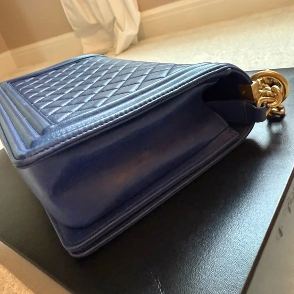 Chanel Blue Quilted Leather Bag - Picture 7 of 12